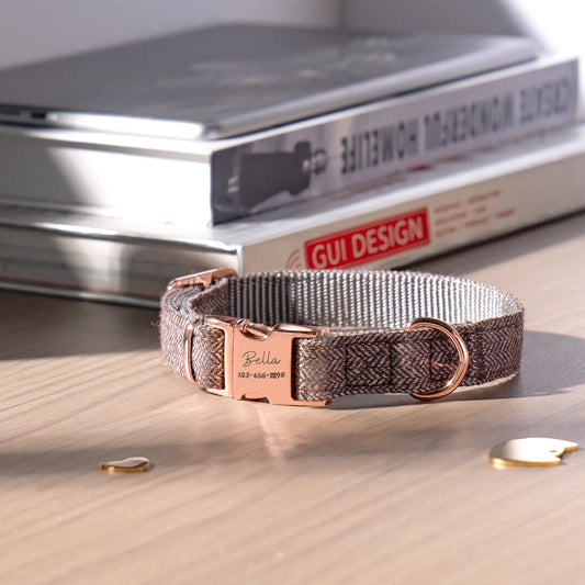 Collar perro nailon de tweed