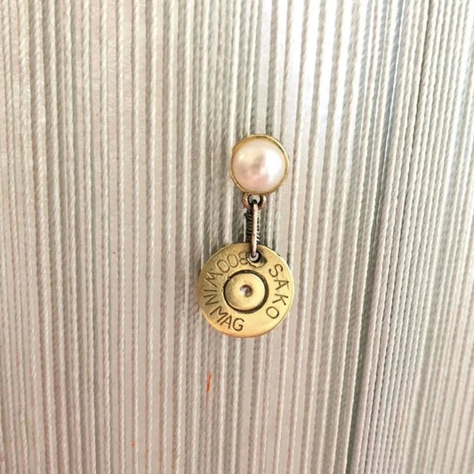 Pearl Bullet Earrings